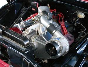 Superchargers for Small Block Chevy  - Supercharger for Small Block Chevy driven by a Serpentine belt - Procharger - Small Block Chevy Serpentine High Output Intercooled Kit with D-1SC (12 rib)