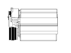 SBC Accessory drive base kit (Side View)