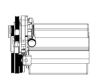 SBC Accessory drive kit w/ all accessories & low mount supercharger (Side View)