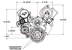 Small Block FordSerpentine Accessory Drive Kit with Crank Pulley & Alternator Bracket